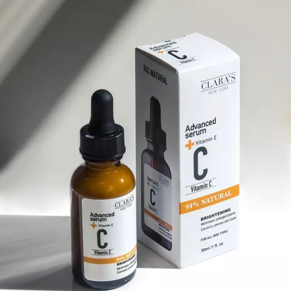 CLARA'S NEW YORK Brightening Vitamin C Facial Serum 30ml, NIB